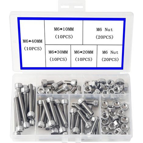 M6 Vis à Tête Cylindrique à Six Pans Creux en Acier Inoxydable 304 Pièces Mécaniques à Tête Cylindrique à Six Pans Creux et à écrous Bouton à Tête Hexagonale Socket (1/5)