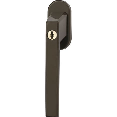 Abus – Poignée de fenêtre à clé 7mm – Couleur brun – Verrouillage rapide – Sécurise fenêtres pour enfants - FG110 (1/2)