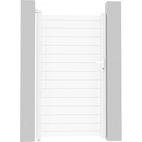 Puerta jardin de aluminio "Eric" - 101.2 x 180.9 cm - Blanco (1/4)