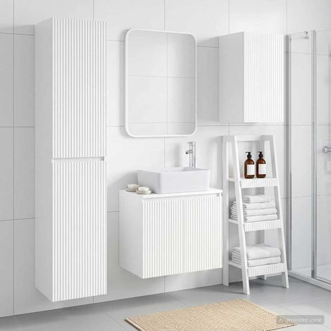 vidaXL Bathroom Furniture Set 3 pcs High Gloss White (1/5)