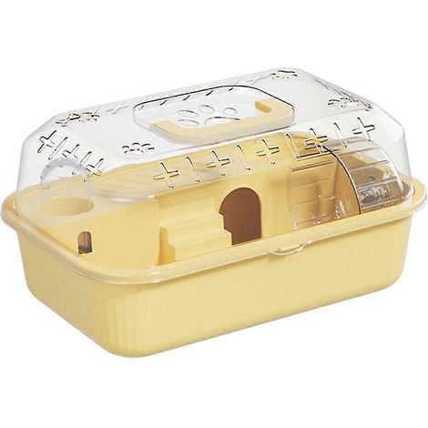 Kleintiertransportkäfig (Hamster, Rennmäuse, Meerschweinchen) – Gelb (1/5)
