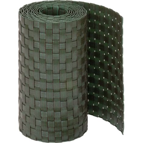 Sichtschutzstreifen Rattan Optik - 250 x 19cm Grün