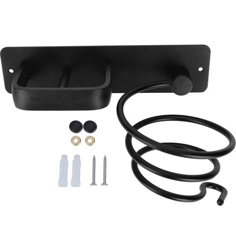 Wandmontierter Haartrocknerhalter aus Aluminium – Spiralorganizer für Haarstyling-Geräte (1/5)