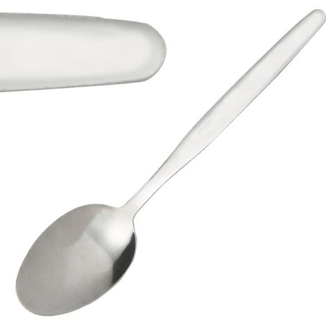 Cuillère à dessert en acier inoxydable, (Lot de 12), argent, 175 (L) mm, ensemble de cuillères de table, 18/0 poli, design poli élégant, usage commercial et domestique, C120