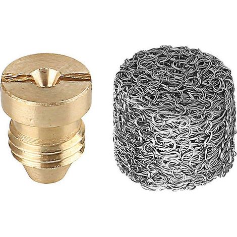 Buse en cuivre haute pression de 1,1 mm avec filtre en acier inoxydable pour canon à mousse de lavage (doré et argenté) (1/3)