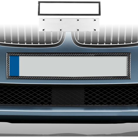Kennzeichenhalter und -rahmen aus Kohlefaser nach europäischen Normen sind für BMW F30, F20, F34, F80, F87, F82, F10, G20, G30, G80 und G82 geeignet. (1/5)