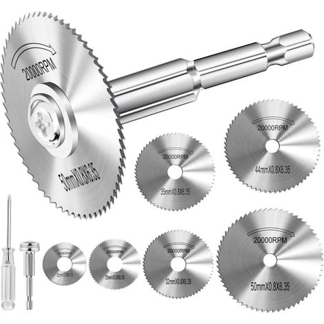 Lame De Scie Circulaire - Acier Au Carbone Et Acier Rapide HSS - Pour PVC Bois Métaux Mous - 6 Pièces (1/5)
