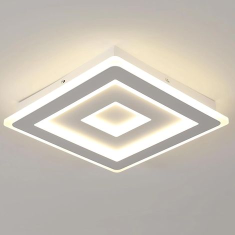 COMELY Plafoniera LED Quadrata Moderna, Lampada da Soffitto LED 52W, Lampada da soffitto in Acrilico Bianco Ø 40cm per Camera da Letto, Salotto, Corridoio (Luce Neutra 4500K) (1/5)