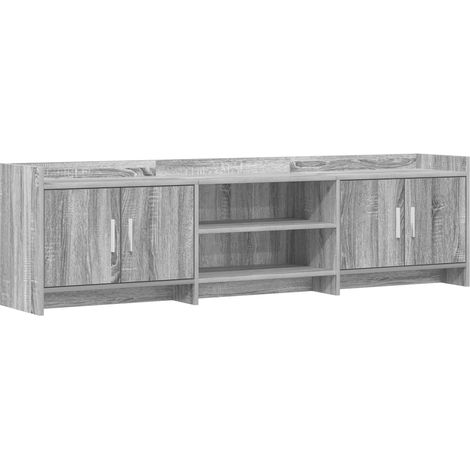 vidaXL Meuble TV 168 x 33 x 47 cm Sonoma gris Bois d'ingénierie