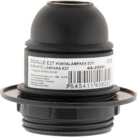 E27 Termoplástico Simple Anillo Negro