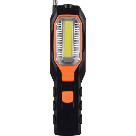 Lampe d'inspection LED avec crochet rotatif et aimant COB Lampe de poche 4 modes d'éclairage pour garage, grenier, camping, utilisation d'urgence (1/4)