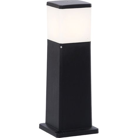 virgilio straßenlampe 1xe27 11w mit druckknopf cct (3farben) ip55 l.13,1xb.13,1xh.48cm schwarzes harz