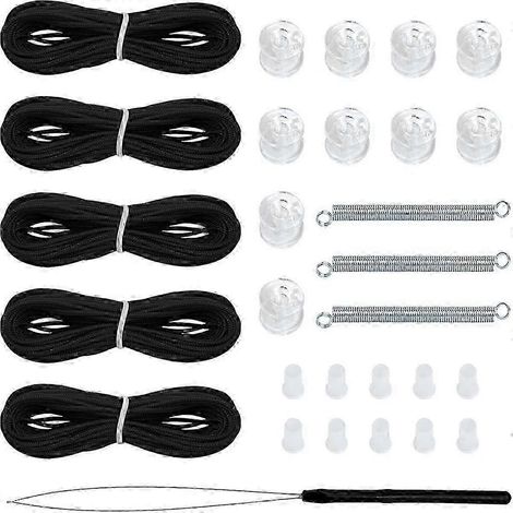 Kit de réparation pour stores plissés blancs, kit de réajustement des cordons pour stores noirs (1/5)