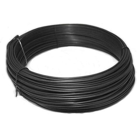 1 - Fil De Tension - Fil De Liaison - Fixation Treillis Métallique Et Grillage - Support Plantes Et Stabilisateur Tuyaux - Usage Intérieur Et Extérieur - Anthracite - 3,1 mm x 80 m (1/2)