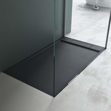 Mai & Mai Duschwanne Duschtasse aus Mineralguss BxTxH: 80x140x4cm Mineralgusswanne Anthrazit Matt Geoma04