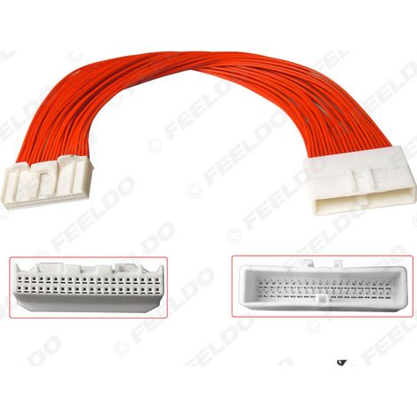 Compatible avec le câble adaptateur audio double 40 broches Nissan et le câble adaptateur de prise mâle/femelle 40 broches pour autoradio.