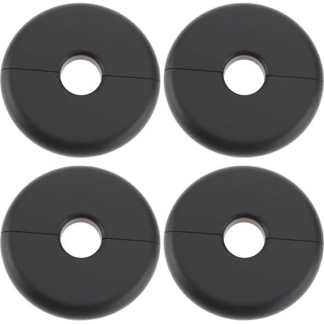 Heizkörperrohrabdeckung 16 mm, 70 mm Durchmesser, Heizkörperrohrabdeckung für Heizkörperwandverkleidung, Schwarz, 4 Stück