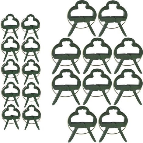 40 Pièces Clips pour Plantes grimpantes, Clips pour Tomates, Clips pour Plantes, Clips pour Attache Tomate (2 Tailles) (1/4)