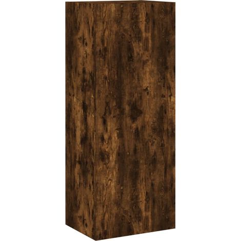 Mobile TV multimediale scaffale TV credenza TV sala da pranzo soggiorno camera da letto a parete rovere affumicato 405 x 30 x 102 cm legno ingegnerizzato marrone 020028131