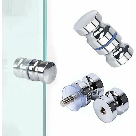 2 Paires Poignée de Porte Inox, Poignée Porte Douche, de Porte de Douche Coulissante Poignées de Porte de Douche en Verre, pour Salle de Bain Cuisine Maison Bureau Hôtelm(3060mm) (1/5)