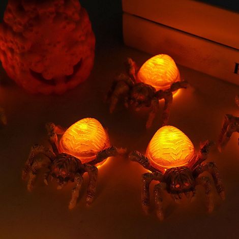 Spider - Led Night Light - Halloween Decoration - Plastic - 8.5 X 7 X 5 Cm - Indoor Outdoor Use - 1 Piece (1/5)