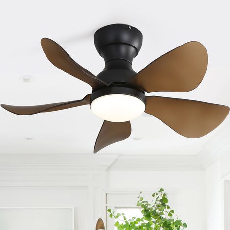 Ventilatore da soffitto moderno piccolo Sofucor da 73,5 cm con telecomando DC a 6 velocità - Nero (1/5)