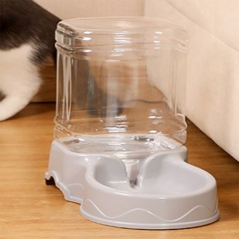 Distributeur automatique de nourriture pour animaux, abreuvoir pour chat, distributeur de nourriture pour chien grande capacité, combinaison de 3,8 litres, seau de rangement.-AquaForge (1/5)