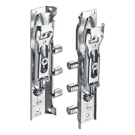 Hettich – Support de meuble SAH 216 – Acier galvanisé – Résistance 55 kg – Tube et support de penderie pour espaces confinés