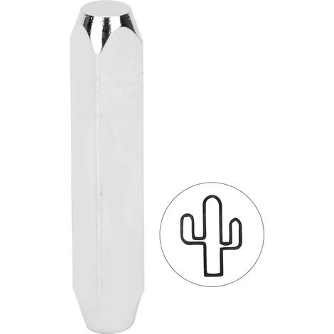 6mm 1/4in Poinçon en acier carbone pour estampage cuir bois bijoux DIY - Outil de marquage Cactus (1/5)