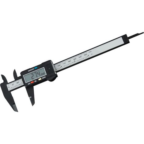 Elektronischer digitaler Messschieber zur Umrechnung metrischer und imperialer Einheiten, Messwerkzeug 0–150 mm, Schwarz (1/5)