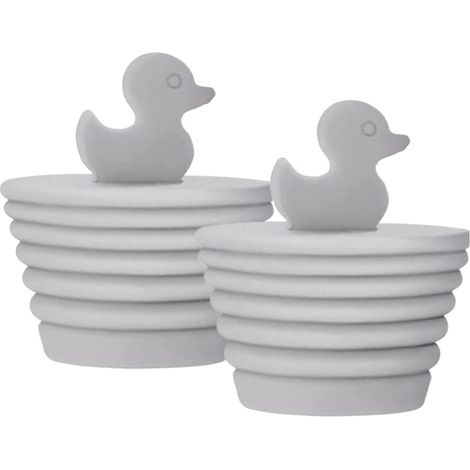 APEX Bouchon de lavabo, 2 bouchons de vidange en silicone en forme de canard, couvercle de bonde de baignoire étanche, accessoires pour trop-plein de lavabo