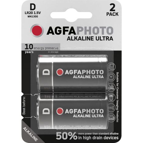 AgfaPhoto Ultra LR20 Mono (D)-Batterie Alkali-Mangan  1.5 V 2 St. (1/5)