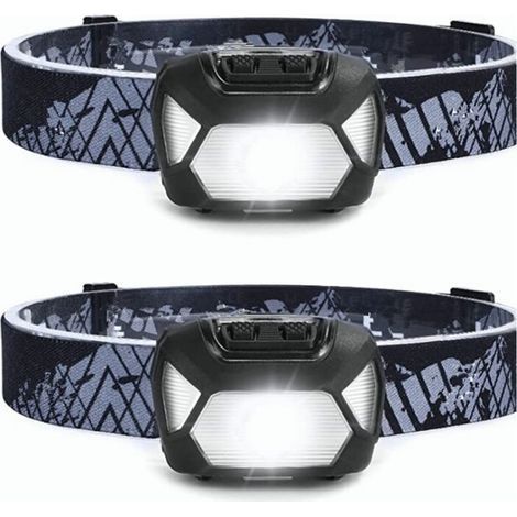 High Performance Rechargeable LED Headlamp, D5000 Ultra-Bright LED Headlamp 2000 Lux White and Red Light 6 Lighting Modes IPX4 for Running, Fishing, Cycling, Camping (1/5)
