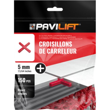 Sachet de 150 croisillons en "+" 5mm Pavilift (1/3)