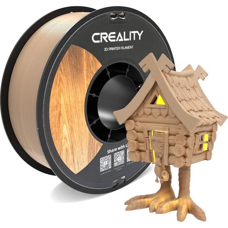 Bobine de filament PLA en bois de 1,75 mm, bobine de filament pour imprimante 3D, impression lisse, précision dimensionnelle moins d'enchevêtrement, +/- 0,03 mm, 1 kg/rouleau (1 kg (1/5)