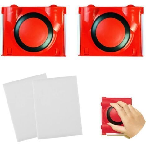 2 Pieces Paint Edge Cutter Kit, Red, Multifunctional, Paint Edge Cutting Tool, Round Handle Design - Includes 2 Replacement Pads (1/4)