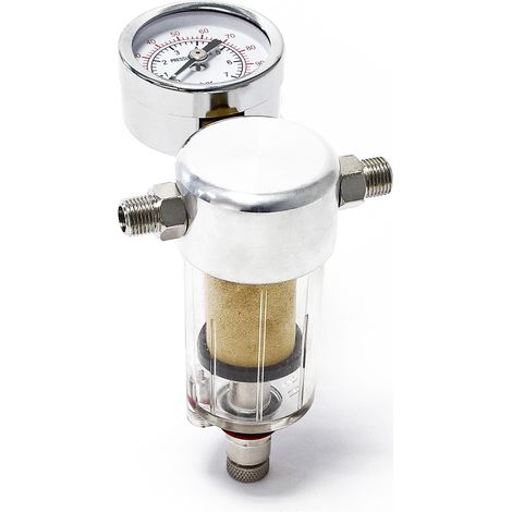 Regulador presión aire compresor Filtro pequeño Manómetro Separador agua (1/2)
