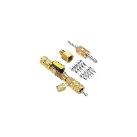 Outil d'installation de Valve R410A R22 avec Double Port SAE 1/4 et 5/16 pour système de climatisation R404A R407C R134A R12 R32 (1/5)