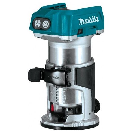 Makita – Affleureuse – DRT50Z – Moteur brushless 30000 trs/min – Vitesse variable – Base aluminium – Pour bois dur et teck