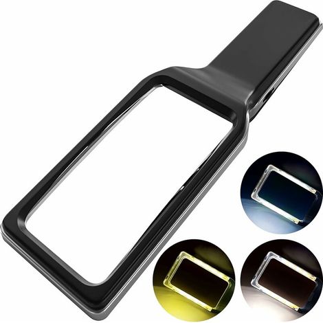 Large 4x magnifying glass with [16 anti-glare and fully adjustable LEDs] - 3 light modes - the best eye protection magnifier for reading small print, seniors with low vision, macular degeneration and (1/5)