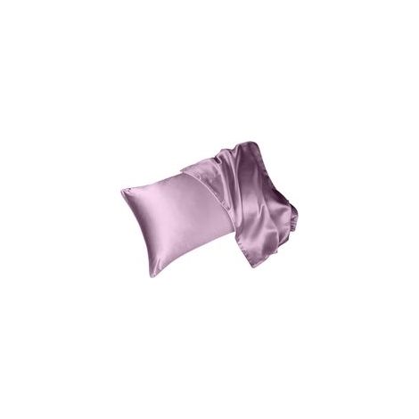 Taie d'oreiller double face en soie de mûrier, soie glacée d'été, violet Taro (1/5)