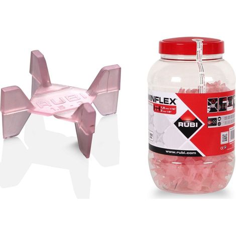 FPLUS rubi cruceta twinflex 1.5 y 3 mm 250 uds , Dos medidas de crucetas en 1: 2 en 1. Grosor distinto en cada cara
Triple función del accesorios: Cruceta, T para juntas y separado (1/2)