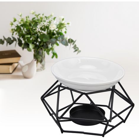 Lampe à huile aromatique en métal, style nordique, brûleur d'huile aromatique en fer forgé au design unique. (1/5)