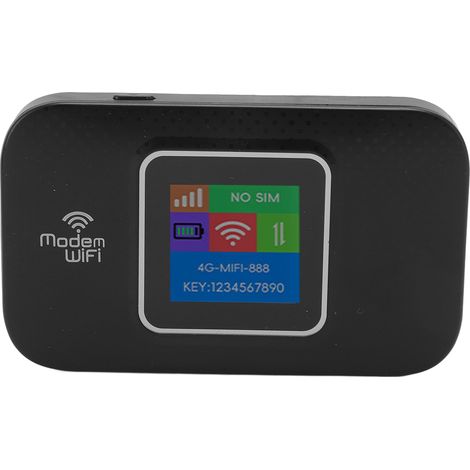Routeur portable avec emplacement pour carte SIM, noir, point d'accès mobile sans fil 4G stable pour 8 à 10 utilisateurs (1/5)