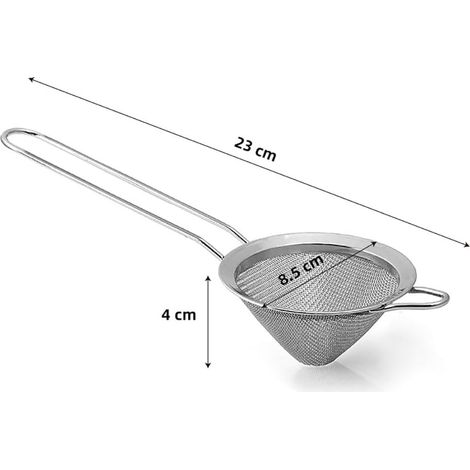 Filtre à cocktail en acier inoxydable, passoire conique fine pour herbes, thé, café et boissons, tamis à thé inox pour feuilles en vrac, filtre à boisson pratique, Zulay (1/5)