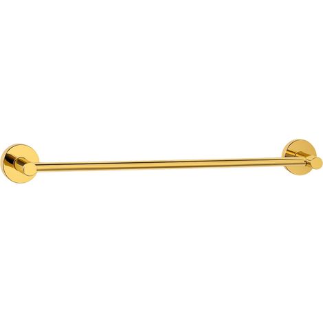 BALNEO - barre porte-serviettes en acier inox doré brillant - porte-serviettes 60 cm QUBE inoxydable - barre de salle de bain (1/3)