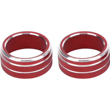 Garnitures de boutons de climatisation, anneaux de décoration en alliage d'aluminium rouge de remplacement pour Camry 2018 – 2020 (1/5)