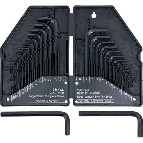 CLE MALE 6 PANS COTES METRIQUES ET POUCES, IMPERIALES, ANGLAISES