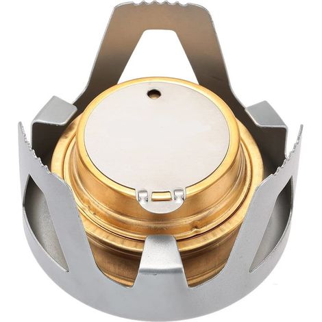 Mini réchaud à alcool Brleur de camping ultra-léger Brleur à esprit de four en alliage de cuivre (1/4)
