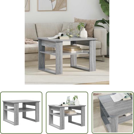 Table basse bois d'ingénierie - Table basse Gris Sonoma 64 x 54 x 44 cm Bois d'ingénierie (1/5)